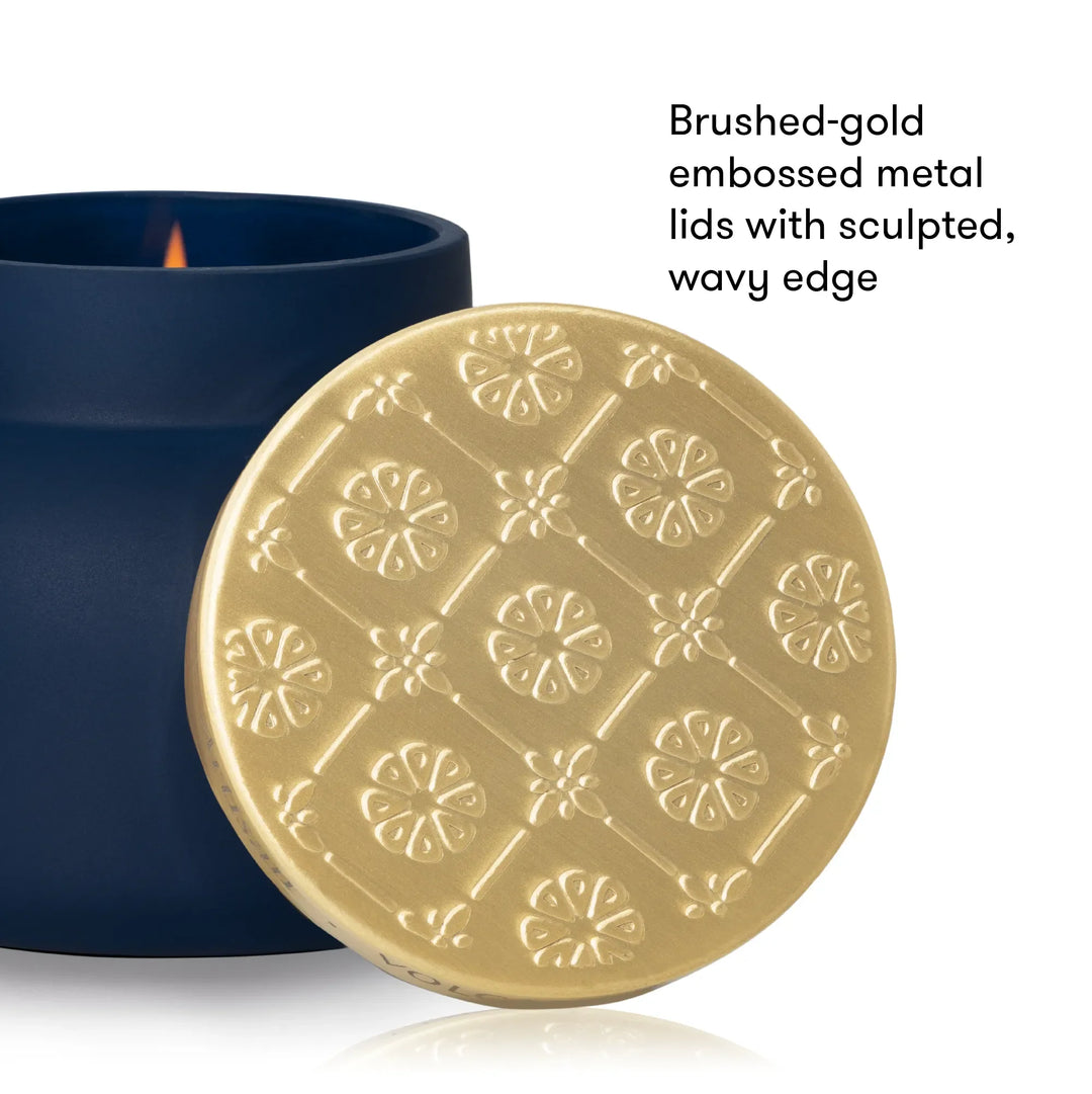 Capri Blue Volcano Terrazza Velluto Signature Candle - Tinted, Size Reference | Bella Gifts from the Heart