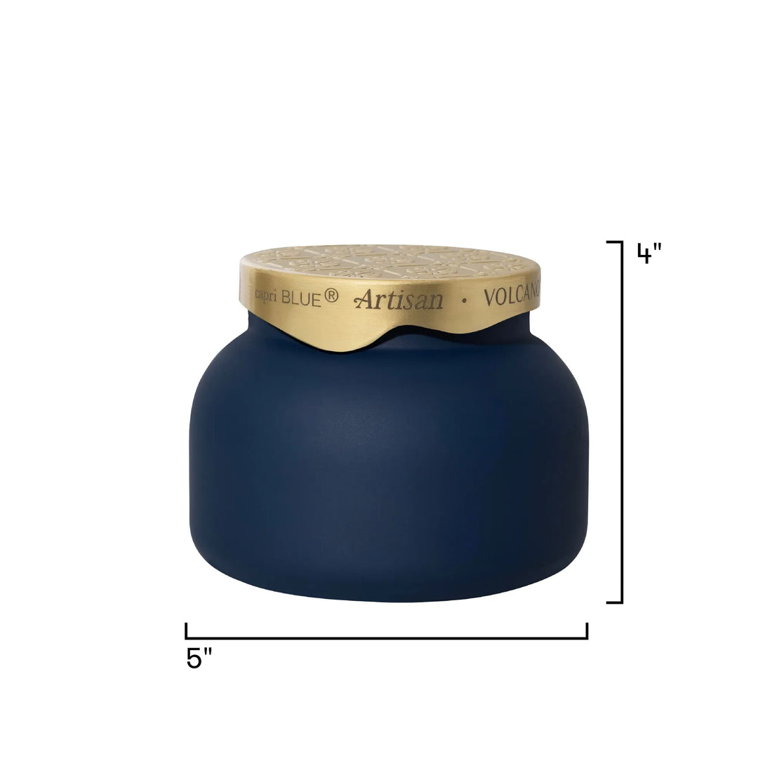 Capri Blue Volcano Terrazza Velluto Signature Candle - Tinted, Dimensions | Bella Gifts from the Heart