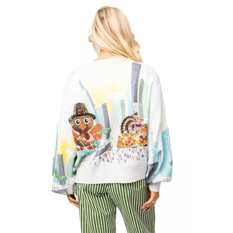 Multi Thanksgiving Parade Button Up Cardigan