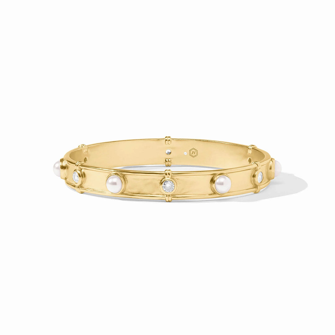Julie Vos Tribeca Bangle - 24K Gold &amp; Shell Pearl