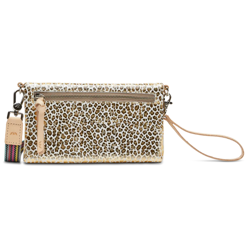 Consuela Kit gold foil leopard print Uptown Crossbody purse, alternate view
