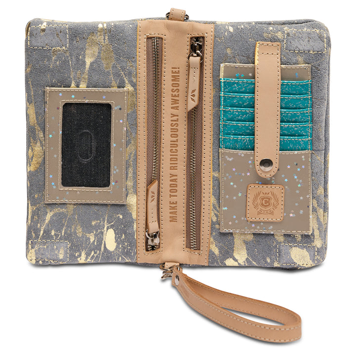 Consuela Jagger Uptown Crossbody wrist strap and gold accent detail