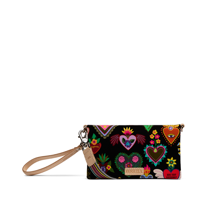 Consuela Vida Uptown Crossbody bag in heart and floral print, front view