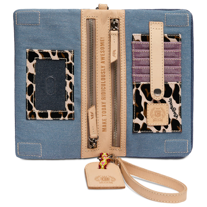 Consuela Royal Uptown Crossbody colorful adjustable strap and hardware close-up