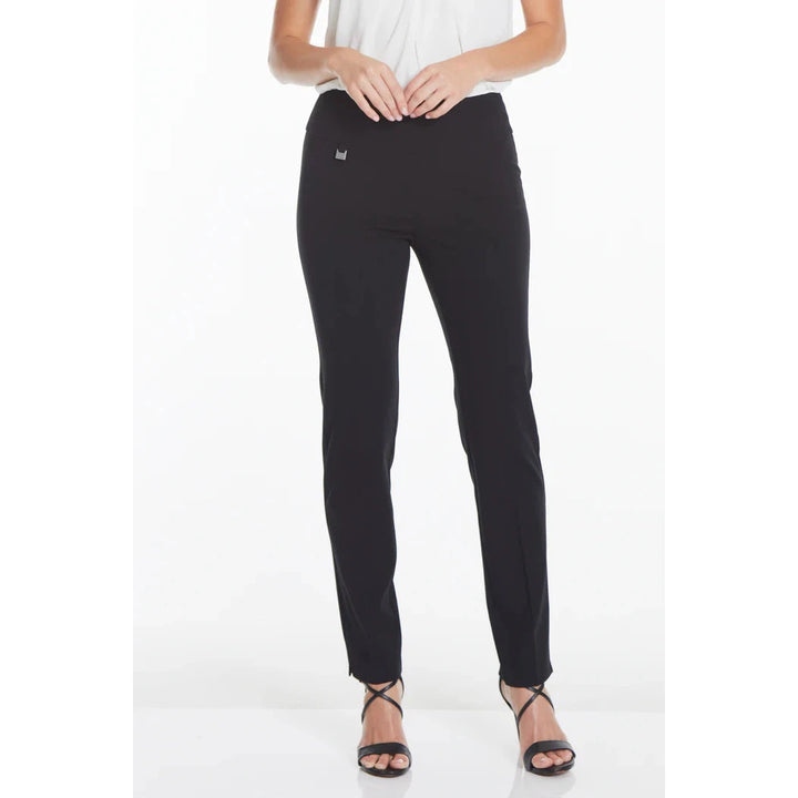 Wide Band Elastic Waist Pull On Ankle Pant