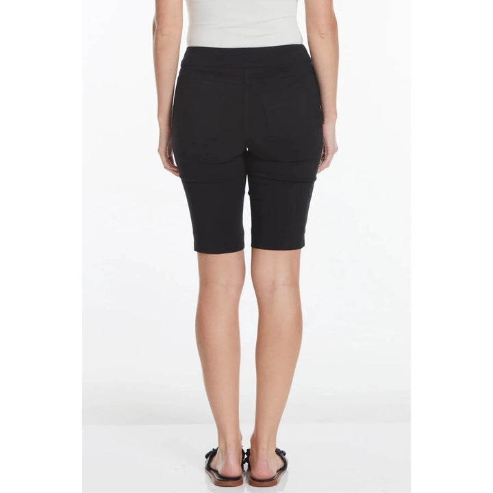 Pull On Black Walking Shorts With Pockets