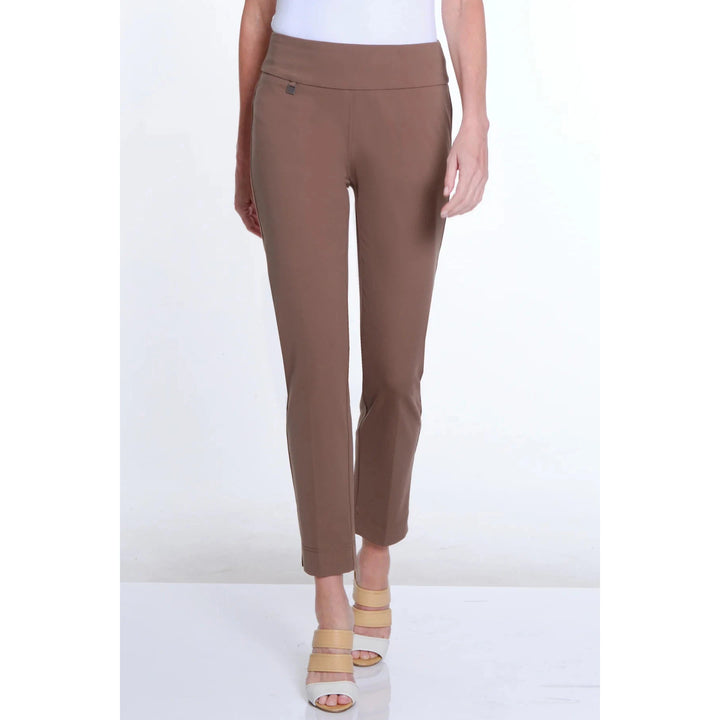 Pull-On Solid Ease-y-Fit Knit Ankle Pant - Truffle