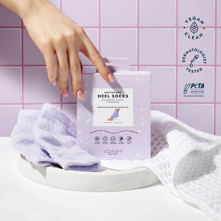Moisturizing Heel Socks - Purple