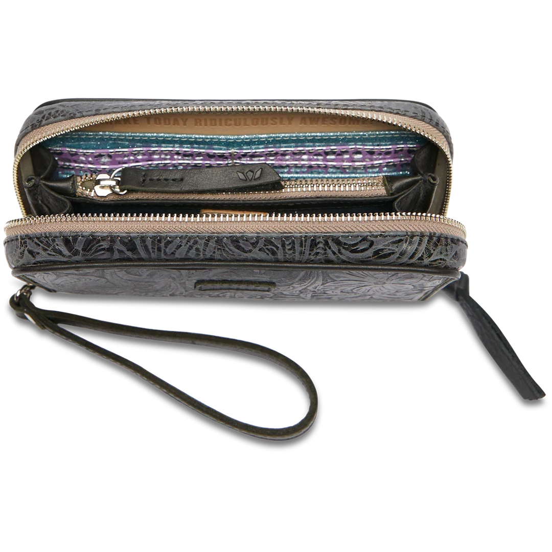 Steely Wristlet Wallet