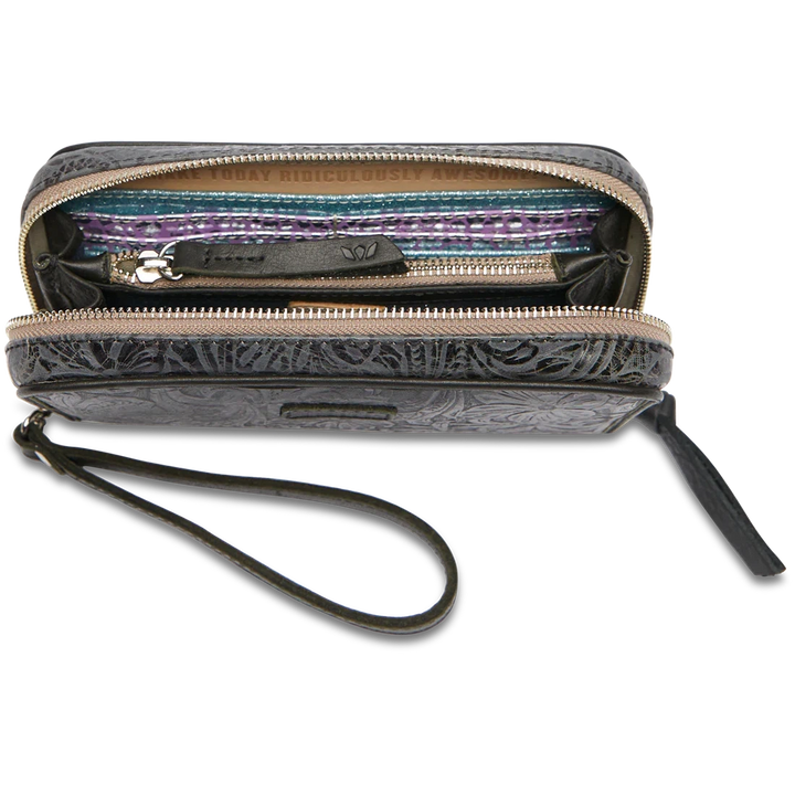 Steely Wristlet Wallet