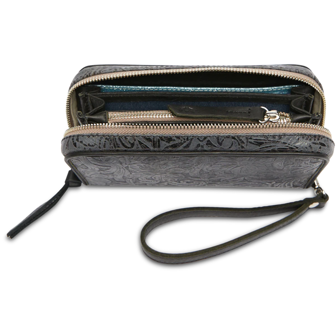 Steely Wristlet Wallet