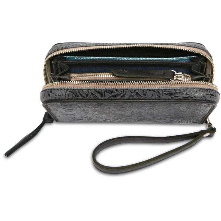 Steely Wristlet Wallet