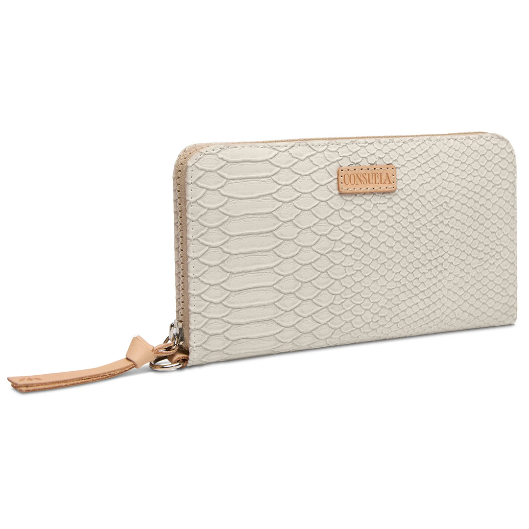 Consuela Thunderbird Essential Wallet - Reptile Textured Slim Zip Wallet