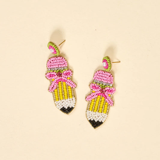 The Darling Effect Beaded Earrings - Pencil Me In