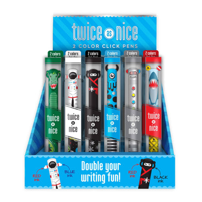 TWICE AS NICE METALLIC 2 COLOR CLICK PEN