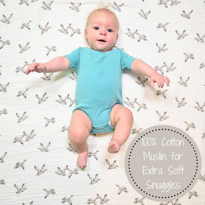 Quackin'up Baby Muslin Cotton Swaddle Blanket