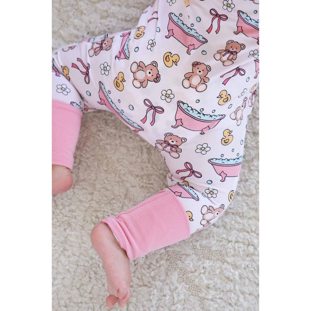 Bathtime Besties Convertible Zip Romper | Pink