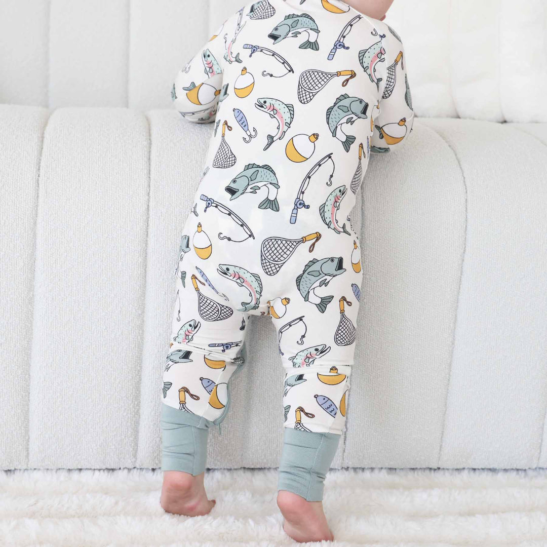Catch of the Day Convertible Zip Romper
