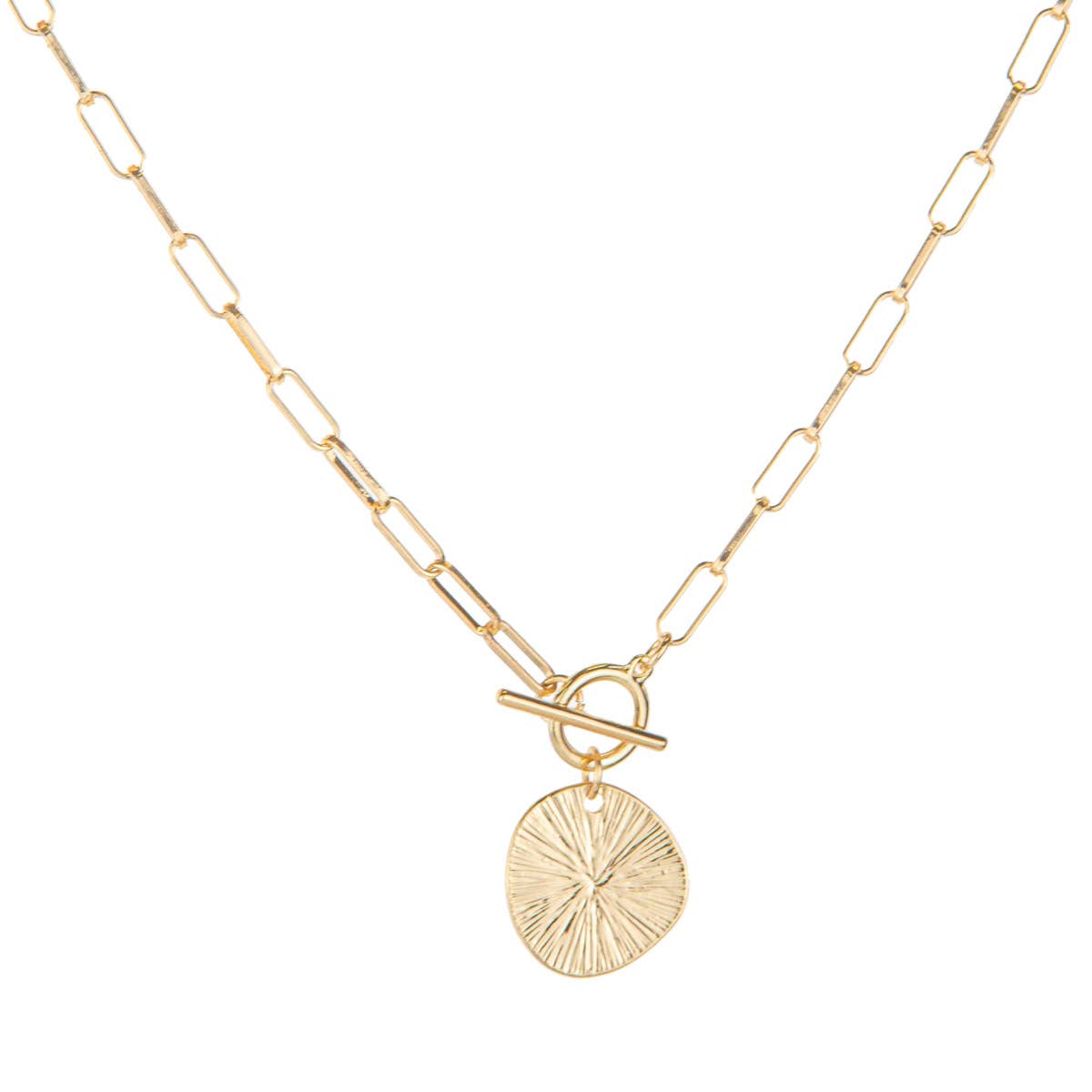 Ascension Cross Necklace Gold 14"