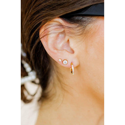 Screwback Stud Earrings - Juliet - Clear - 5mm