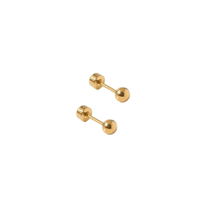 Screwback Stud Earrings - Evelyn Gold