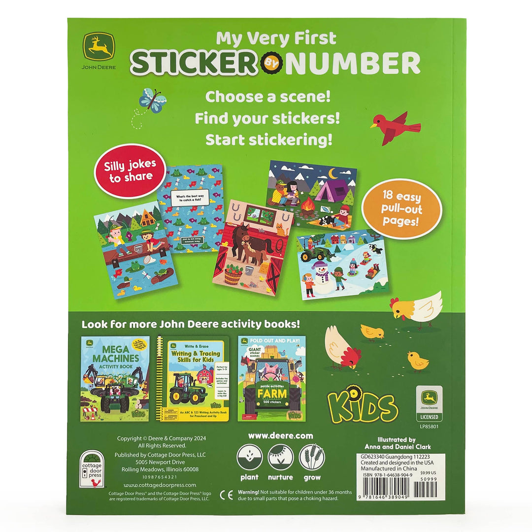 First Sticker by Number John Deere Kids Farm &amp; Friends