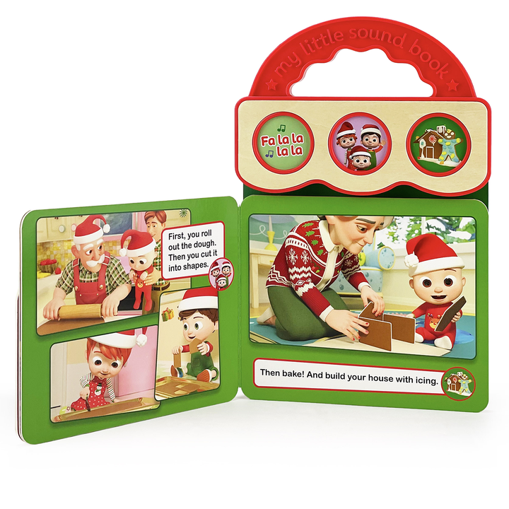 CoComelon Deck the Halls Christmas 3-button Sound Book