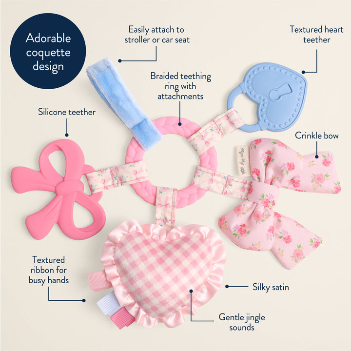 Itzy Ritzy Bow Bitzy Busy Ring -Stroller &amp; Car Seat Sensory Travel Toy