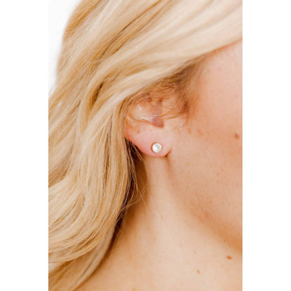 Screwback Stud Earrings - Juliet - Clear - 5mm
