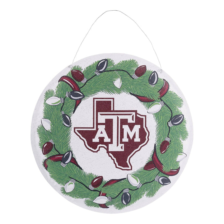 Texas A&amp;M Wreath/Helmet Burlee