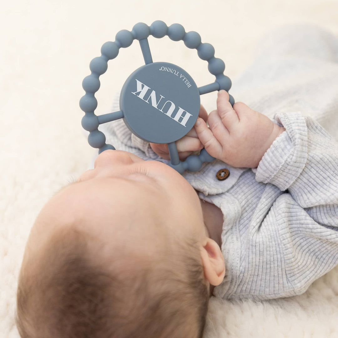 Bella Tunno Hunk Happy Teether — Silicone Beaded Baby Teether
