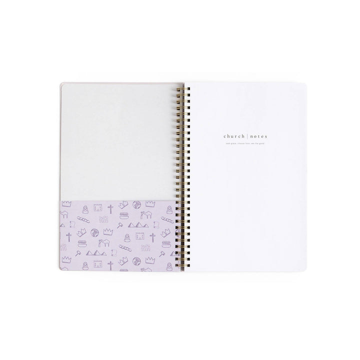 Lilac Church Notes Bible Reference Notebook with Maps