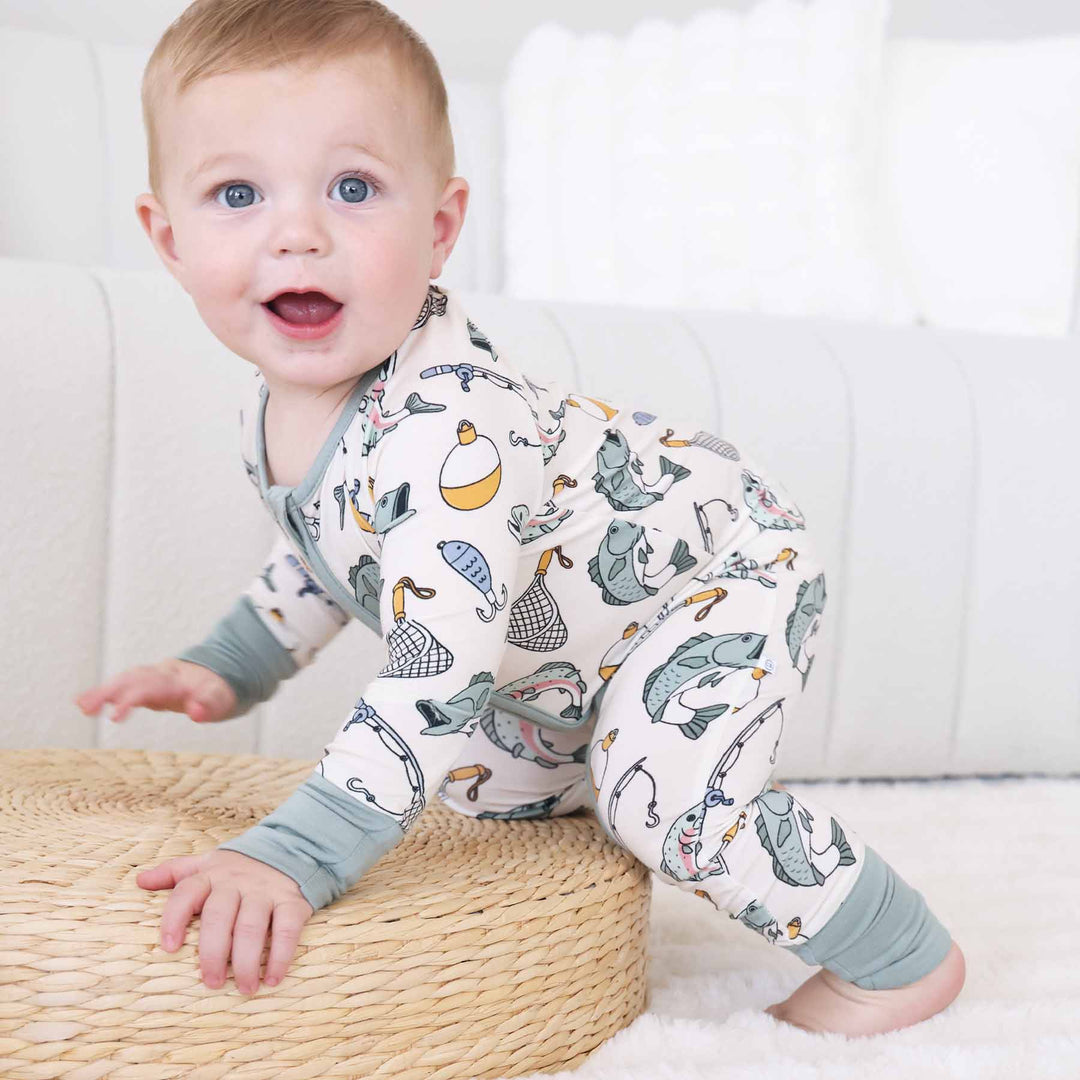 Catch of the Day Convertible Zip Romper
