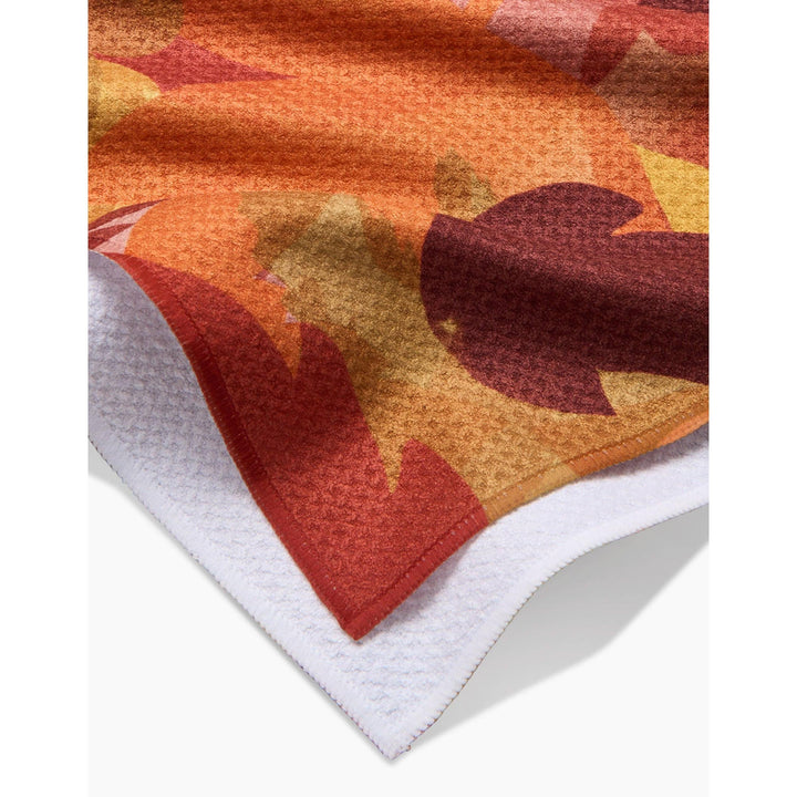 Watercolor Fallen Leaves Tea Towel