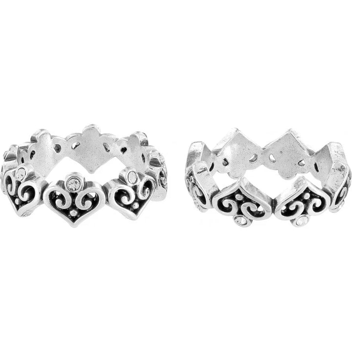 Brighton Alcazar Heart Ring - Silver Plated Filigree Band