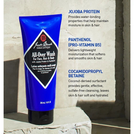 Jack Black All-Over Wash for Face, Hair &amp; Body