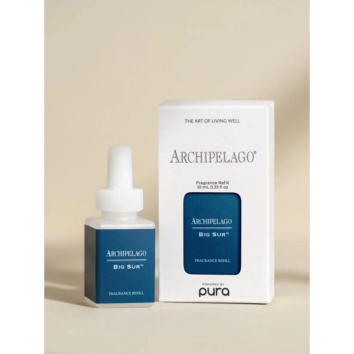 Pura Big Sur Home Fragrance Diffuser Refill featuring notes of California cedar, amber, and musk.