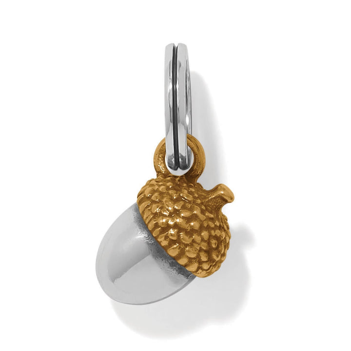 Brighton Autumn Acorn Charm - two tone Brighton Treasures charm, front view