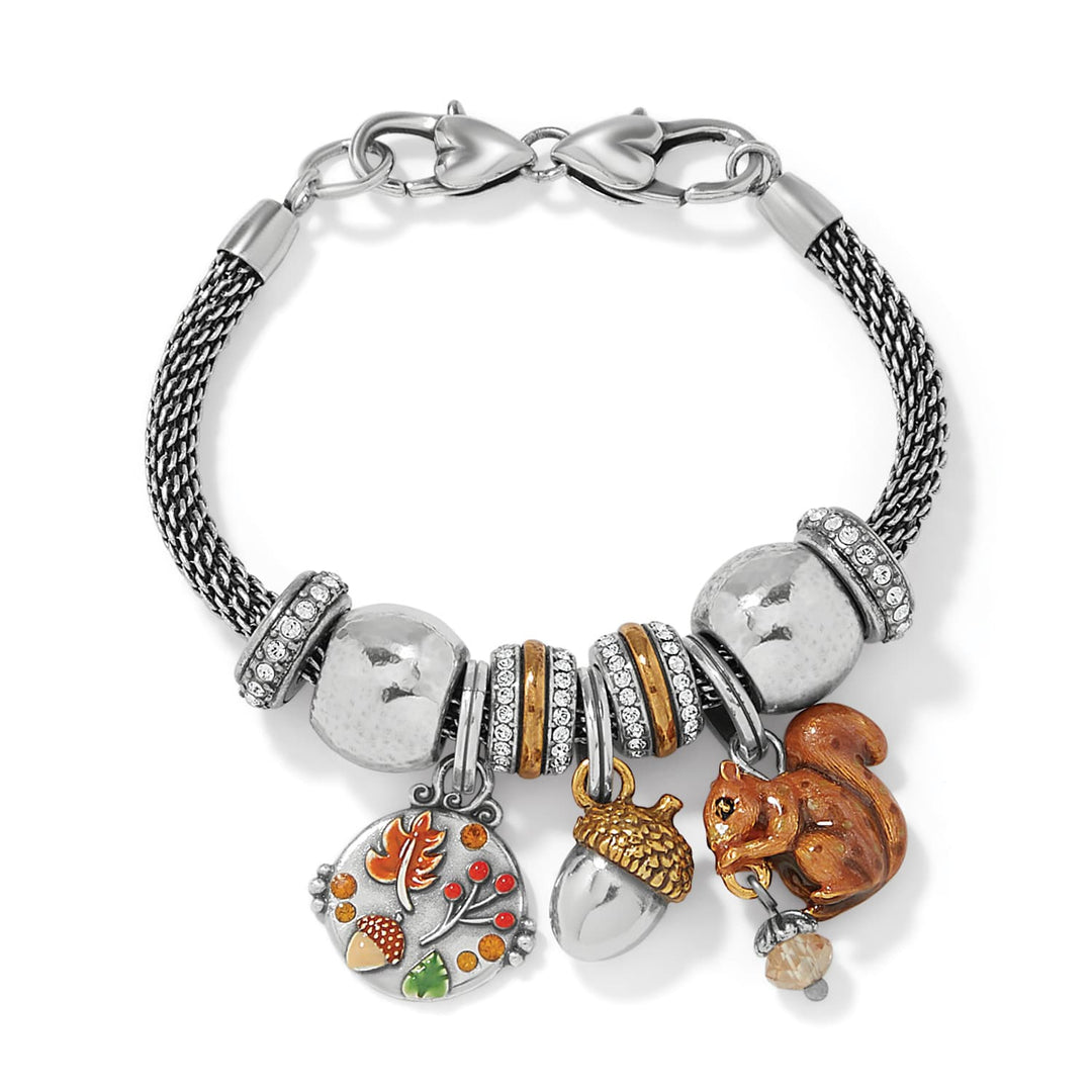 Brighton Autumn Acorn Charm - two tone Brighton Treasures charm, detail view