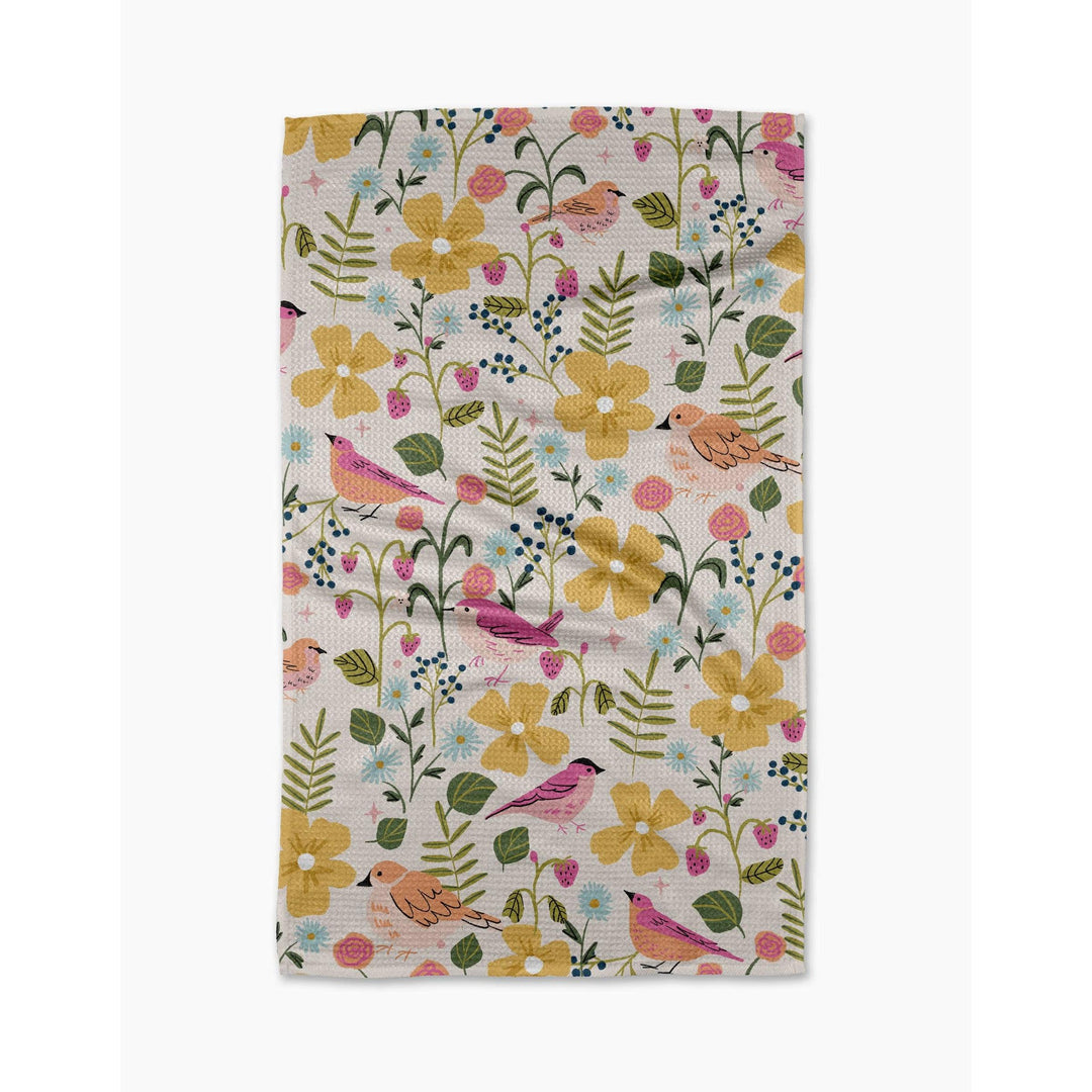 Summer Songbirds Tea Towel