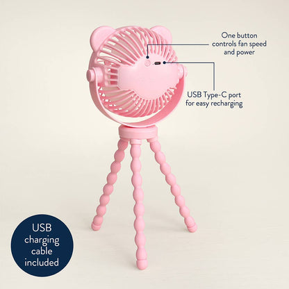 Itzy Ritzy® Itzy Breeze™ 3-Speed Stroller Fan – Pink