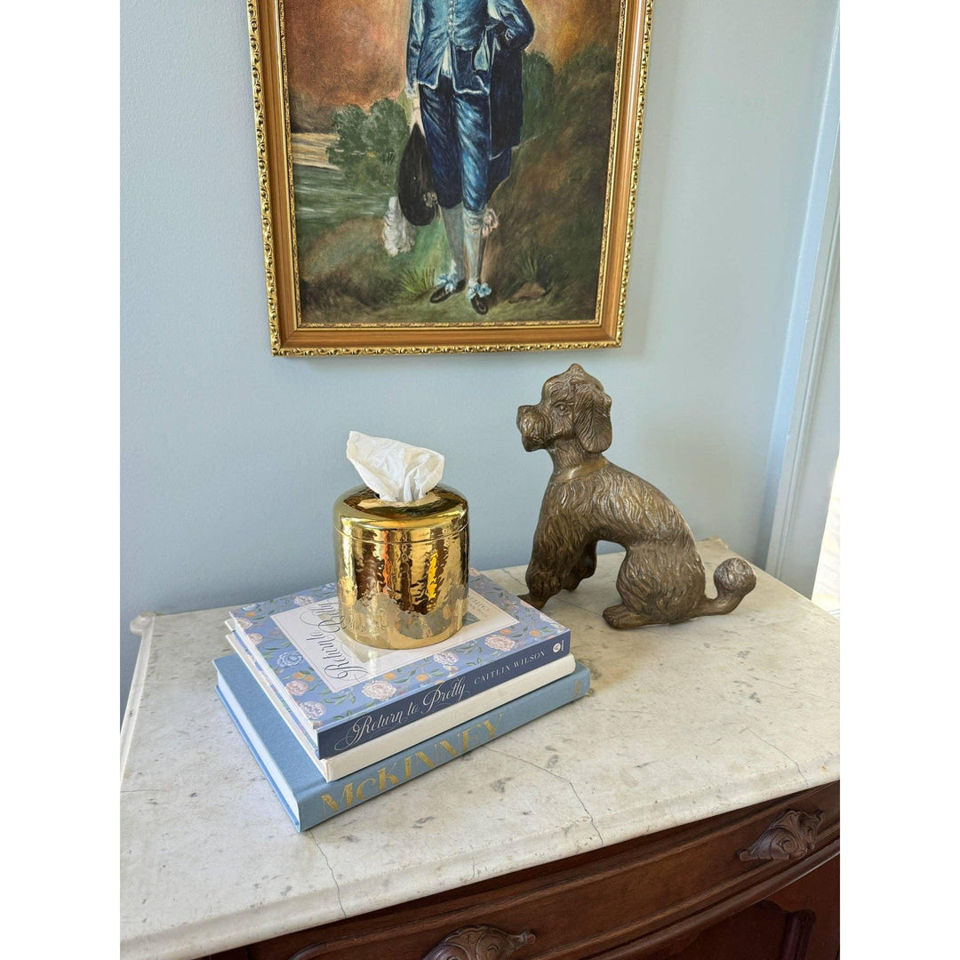 The Charlie Modern Ceramic Tissue Box Cover – Geometric Decorative Vessel