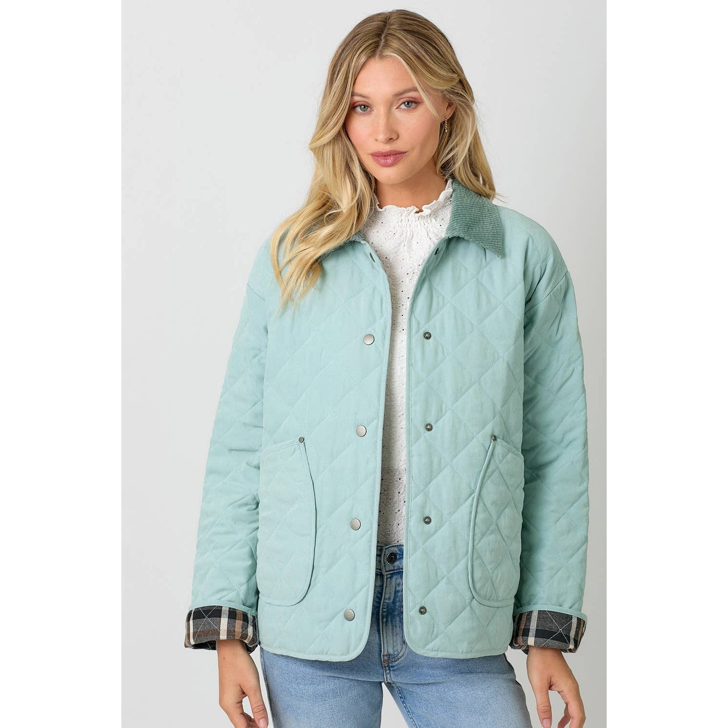 Contrast Quilted Jacket