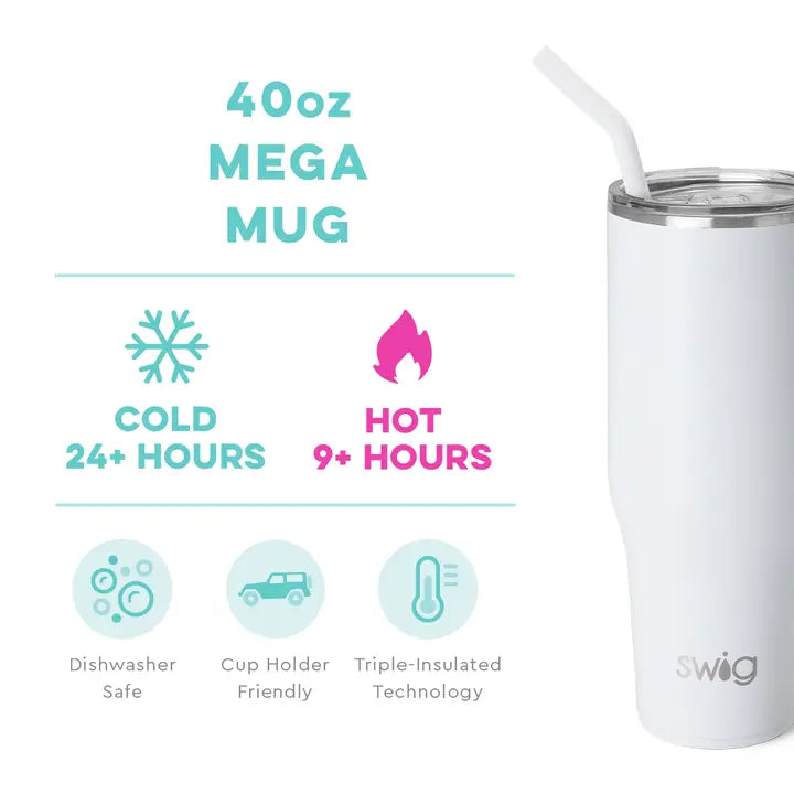 White Mega Mug 40oz
