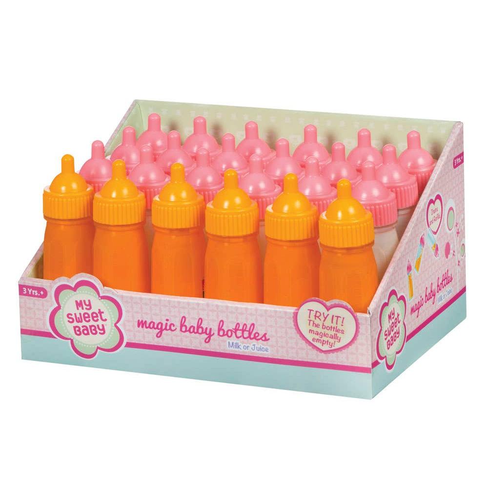My Sweet Baby Large Magic Bottle, 4.75", Milk & Orange Juice