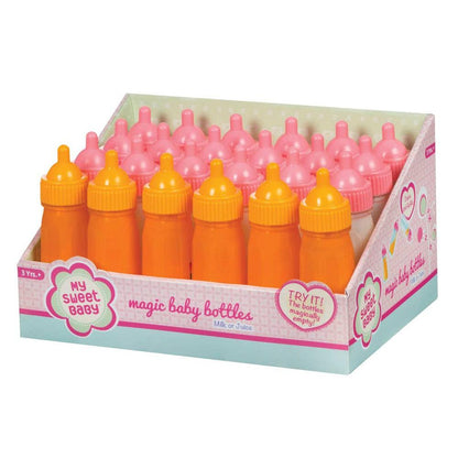 My Sweet Baby Large Magic Bottle, 4.75", Milk & Orange Juice