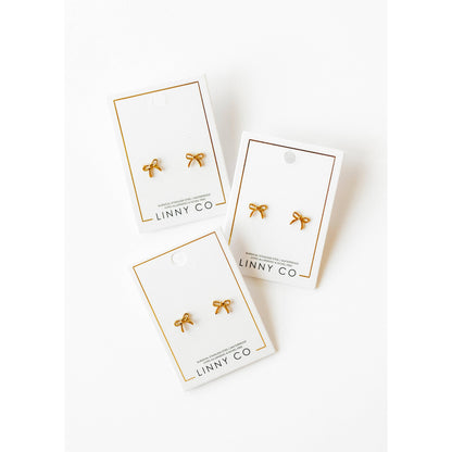 Screwback Stud Earrings - Sadie - Gold