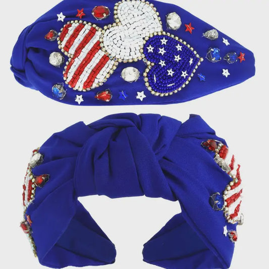 Patriotic Star Pattern Seed Headband