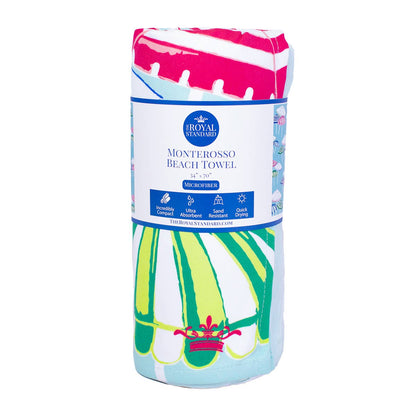 Monterosso  Beach Towel Capri/Hot Pink/Sapphire 34x70