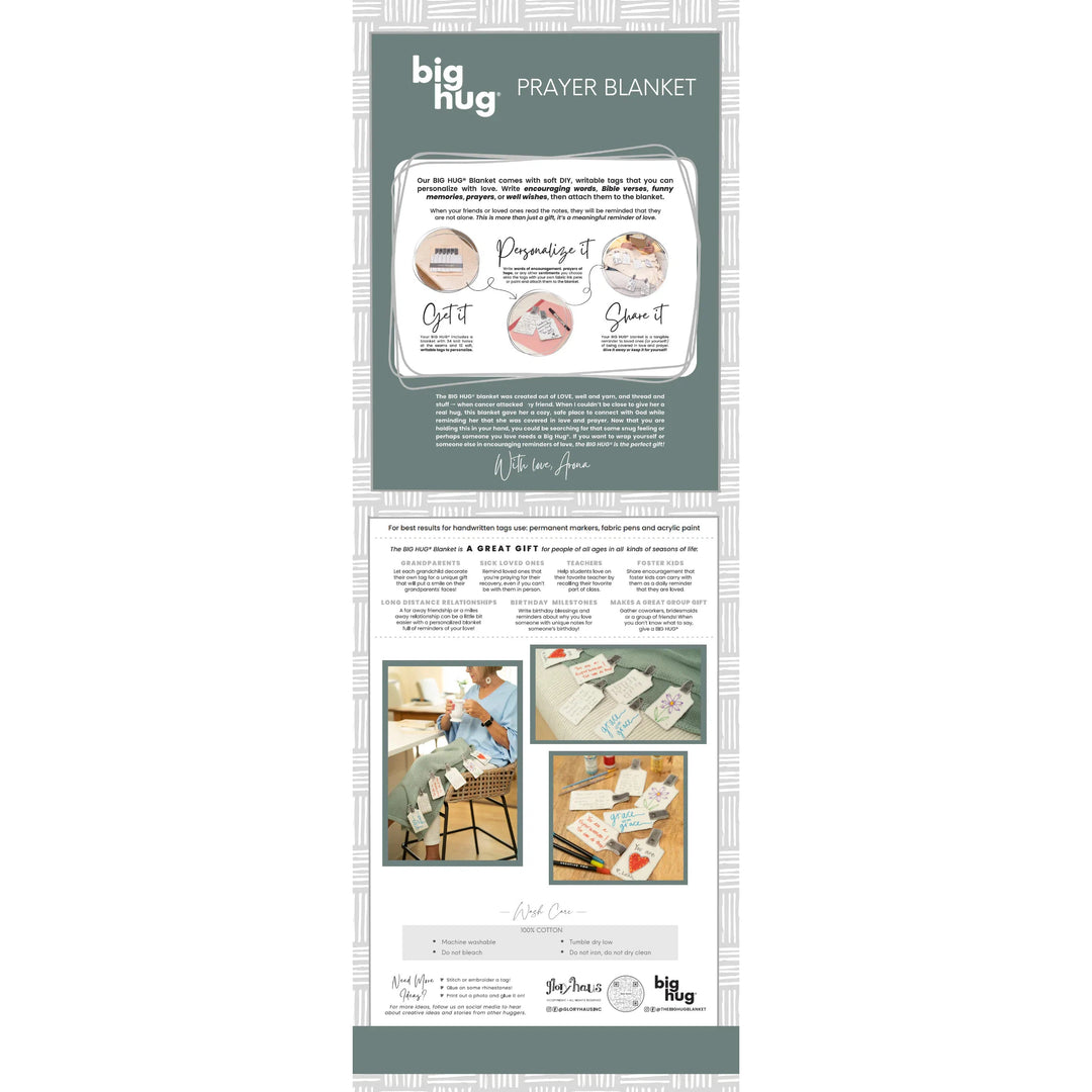 Big Hug Green Prayer Blanket